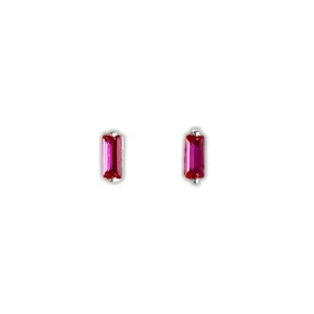 Tiny Baguette Stud Earrings