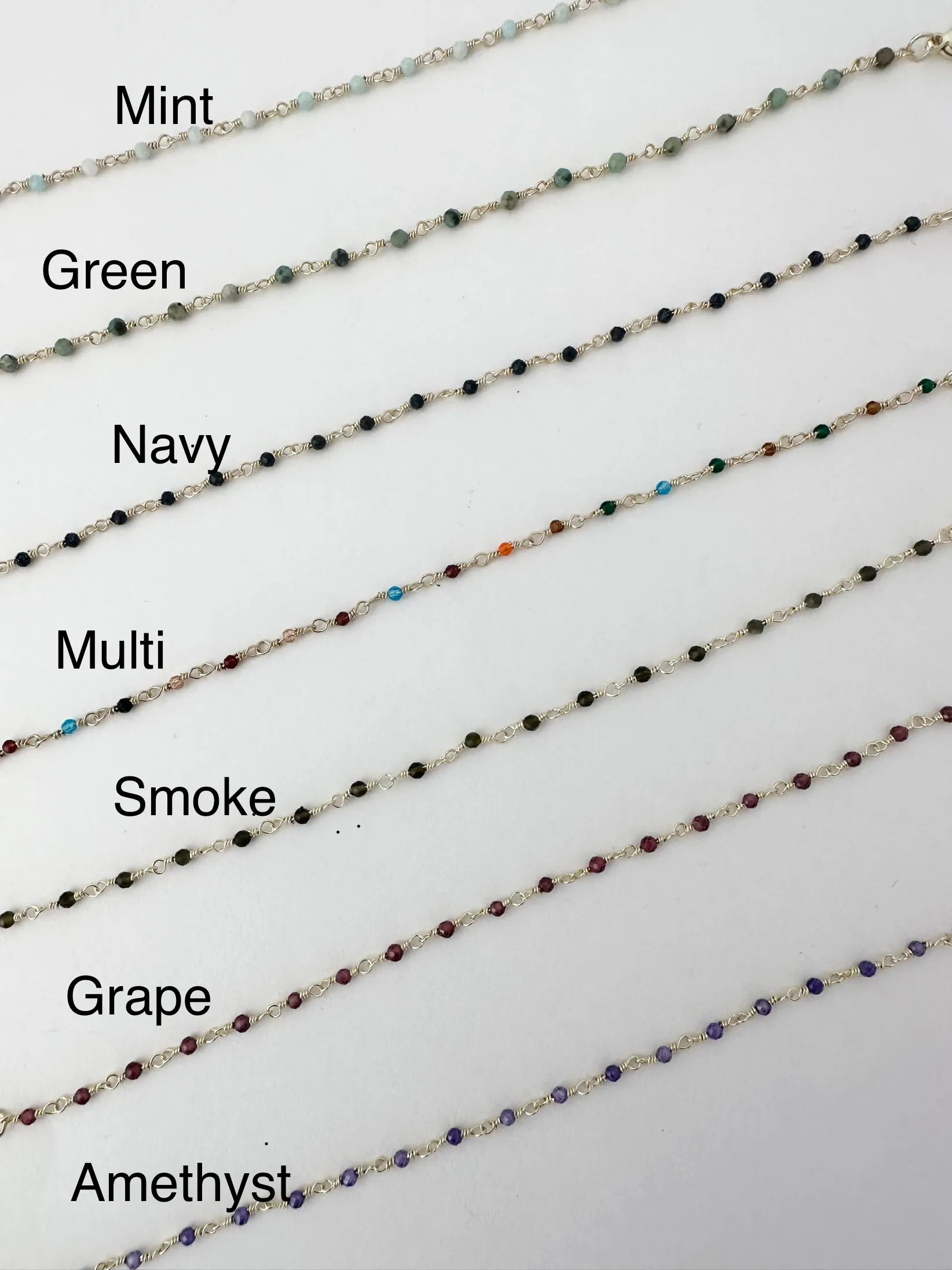 Tiny Beads Bracelet on Gold Chain