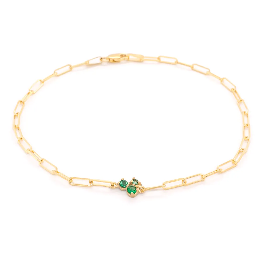 Tiny Trio Emerald Festival Bracelet