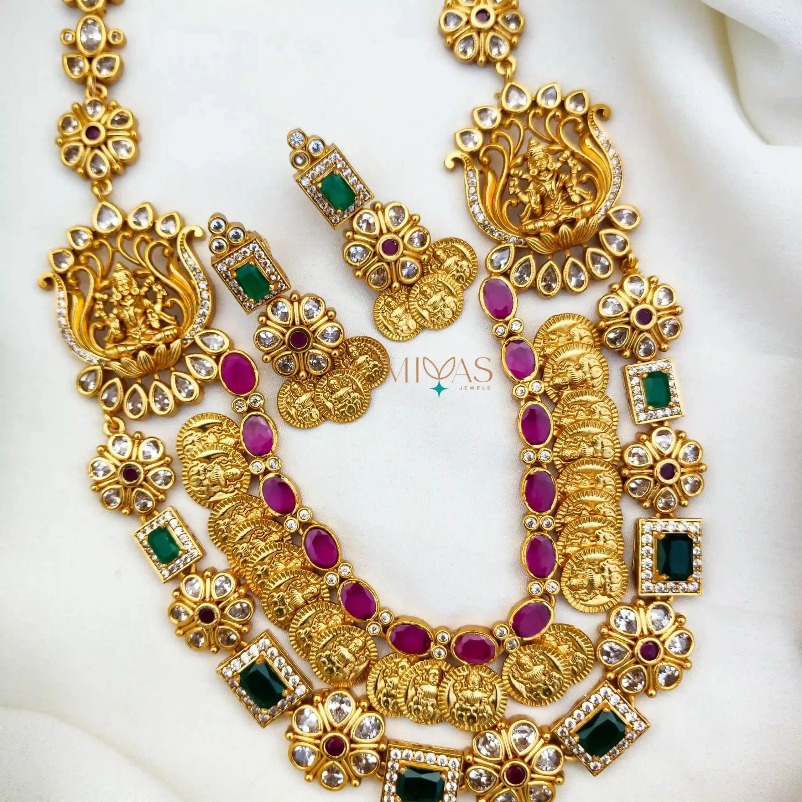 Traditional Double Layered Lakshmi Coin Necklace