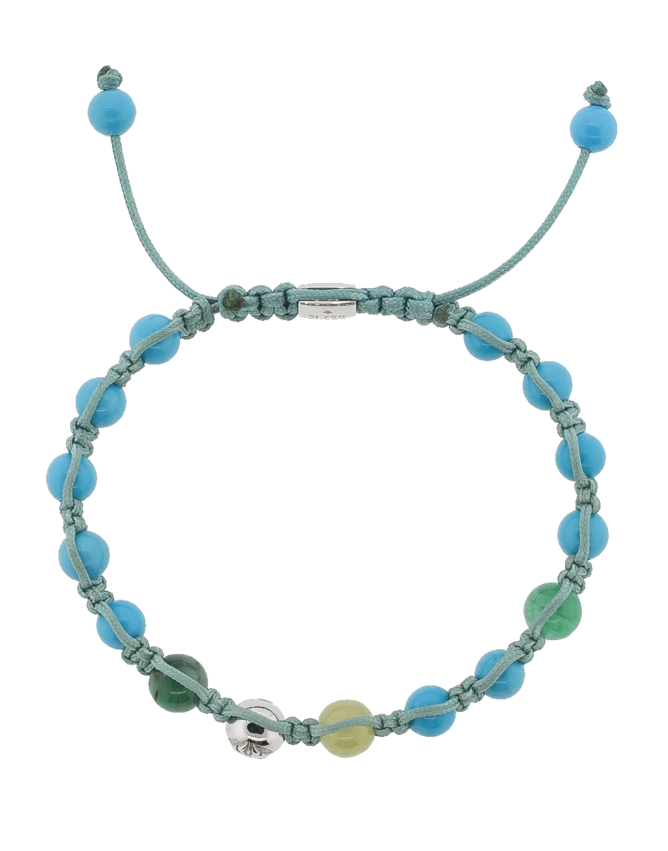 Turquoise Emerald And Yellow Sapphire Bracelet