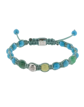Turquoise Emerald And Yellow Sapphire Bracelet