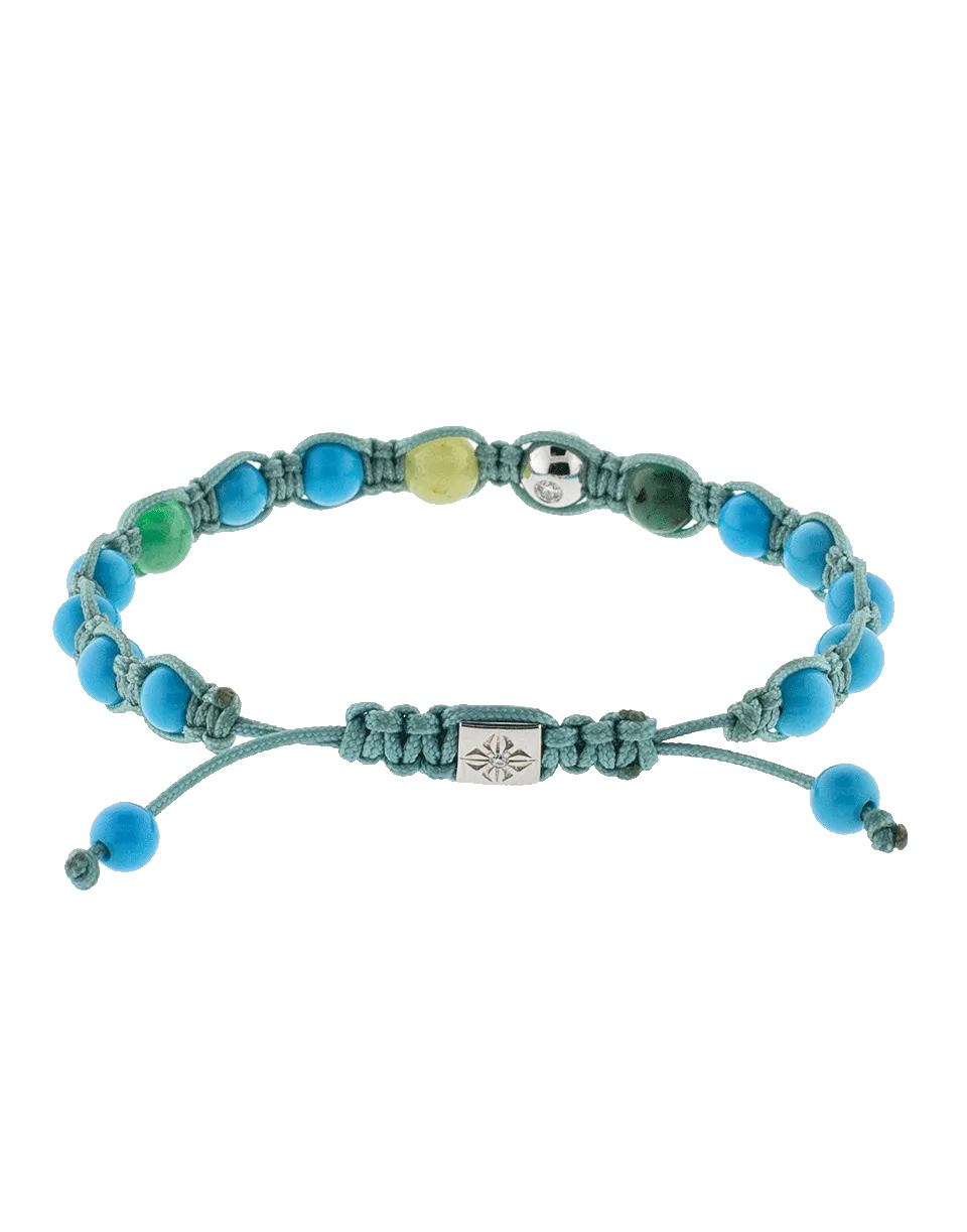 Turquoise Emerald And Yellow Sapphire Bracelet