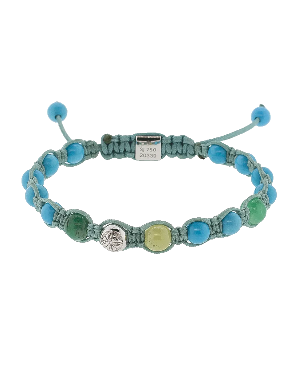 Turquoise Emerald And Yellow Sapphire Bracelet