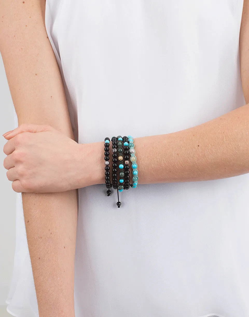 Turquoise Emerald And Yellow Sapphire Bracelet