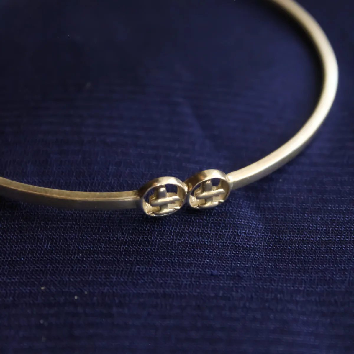 Twin Lingam Bangle (Silver)