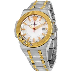 Versace Chain Reaction Quartz Silver Dial Men's Watch VEDY00519