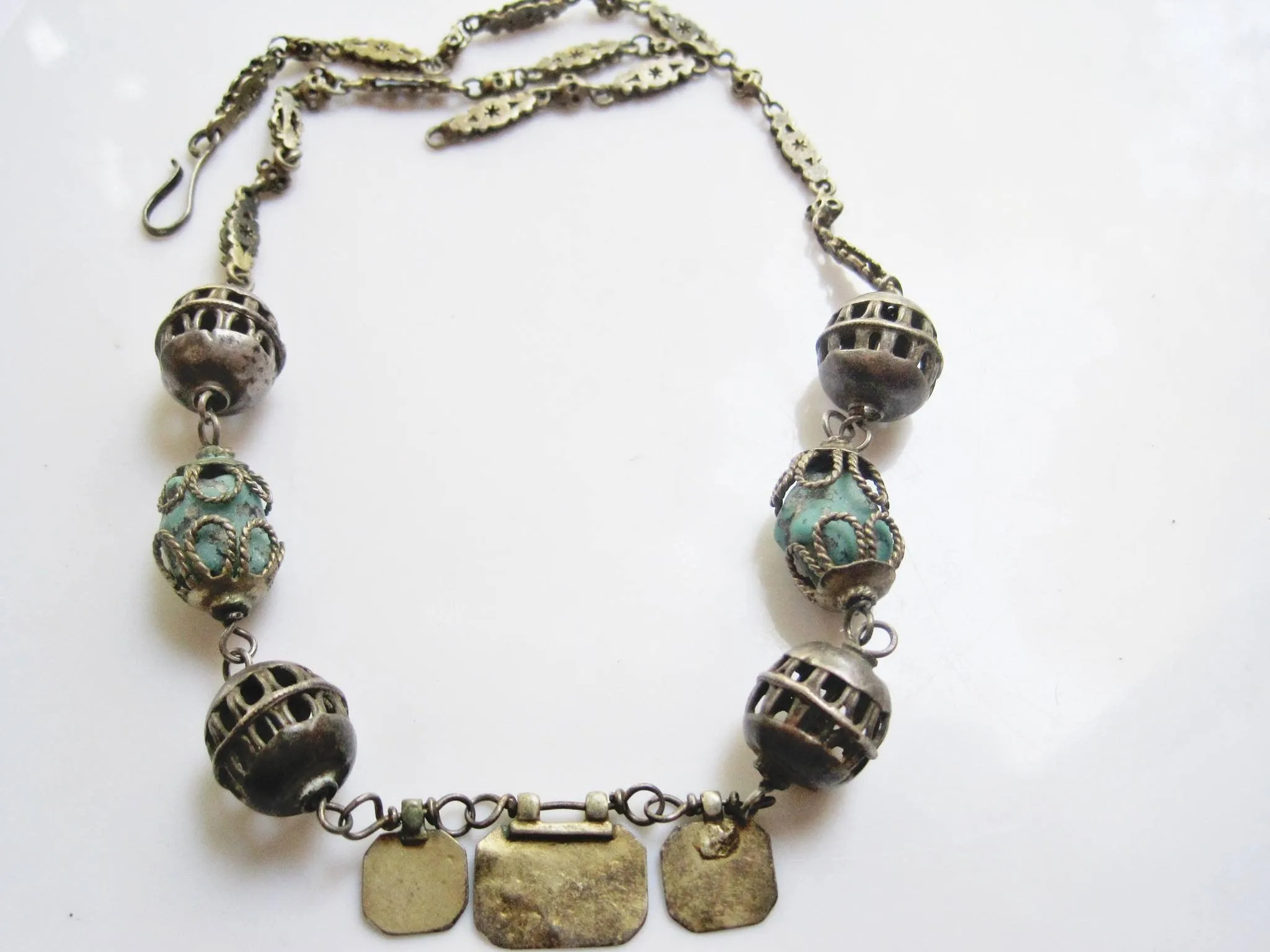 Vintage Islamic Silver Necklace from India