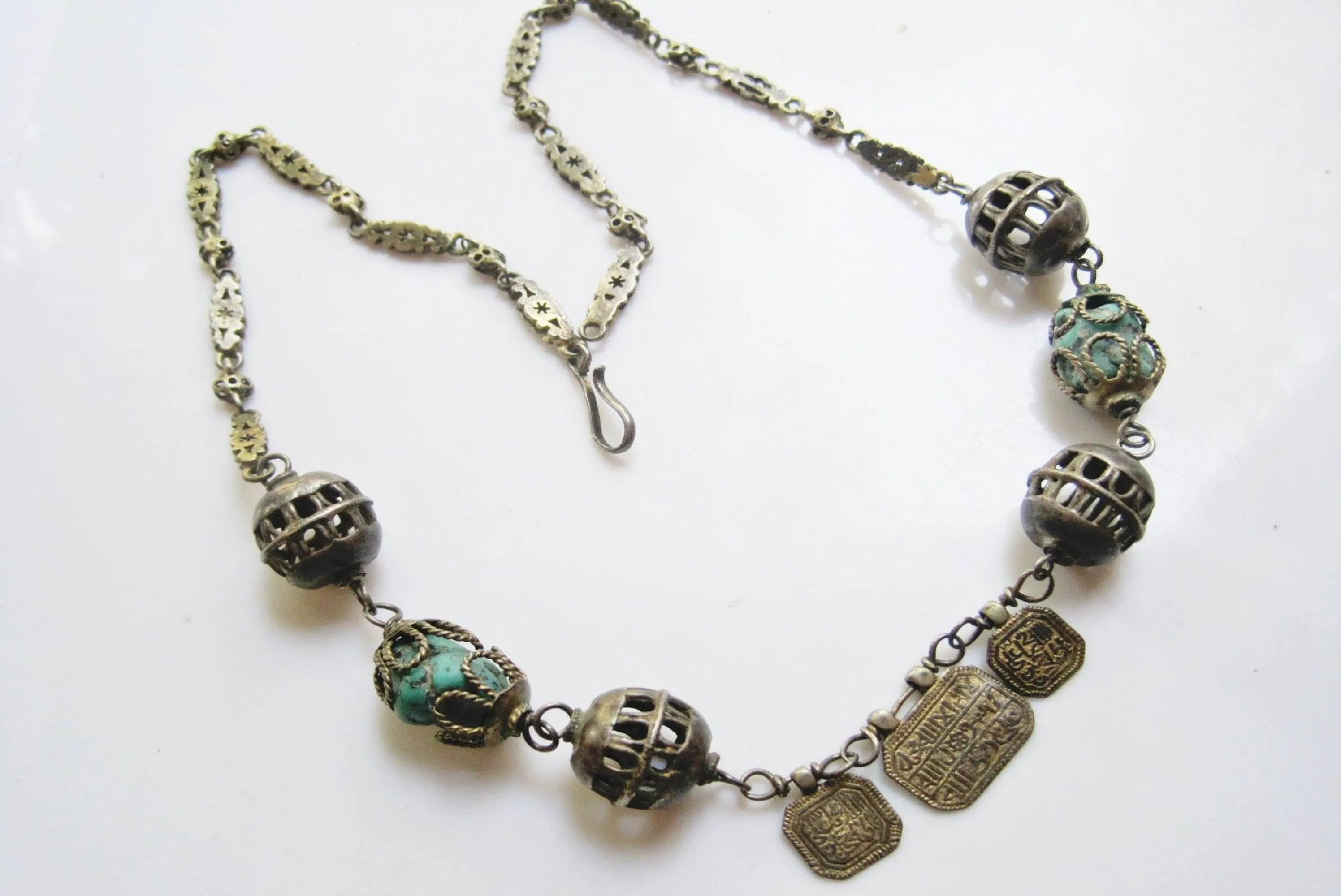 Vintage Islamic Silver Necklace from India