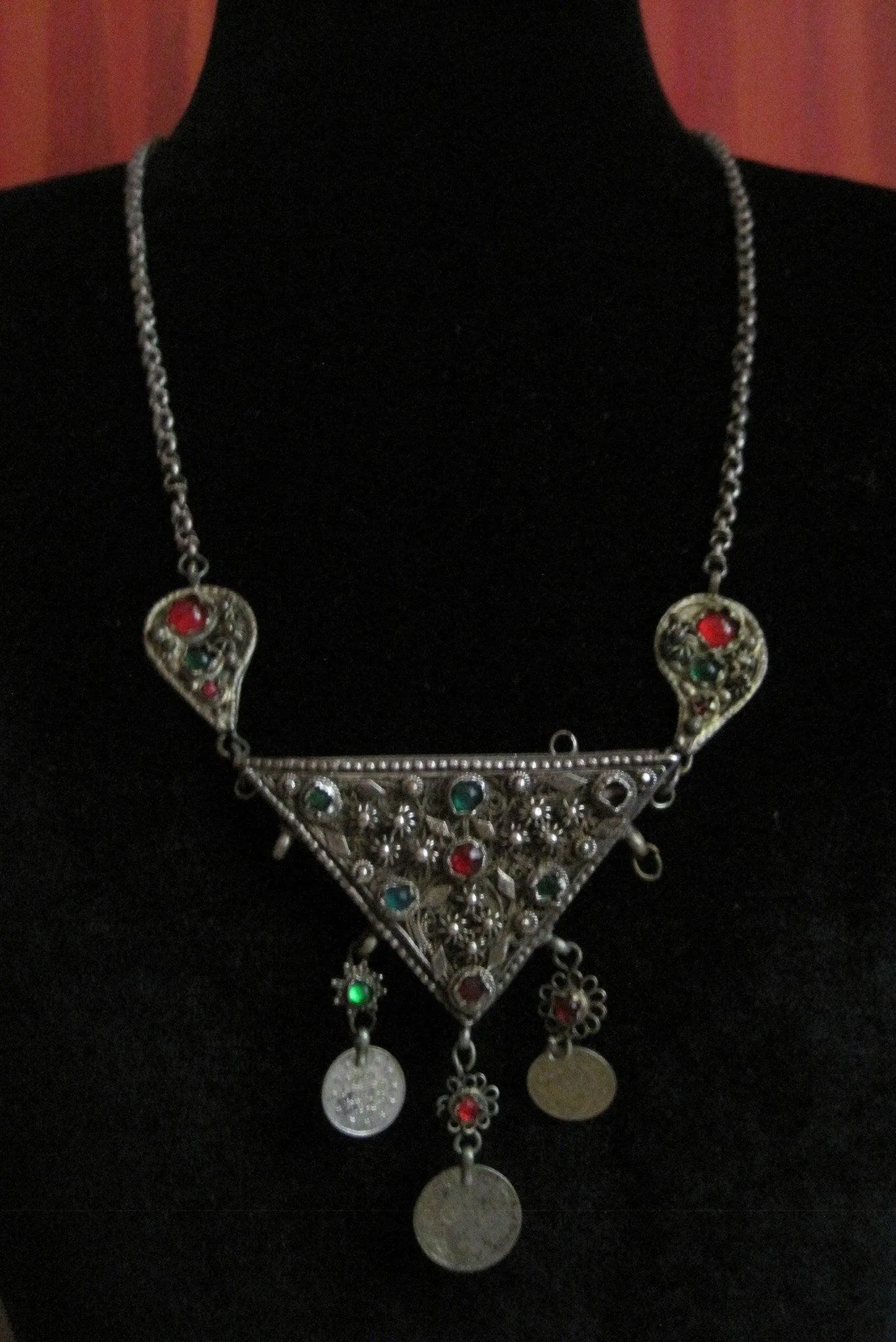 Vintage Ottoman Amulet Necklace from Greece or the Balkans