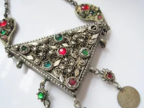 Vintage Ottoman Amulet Necklace from Greece or the Balkans
