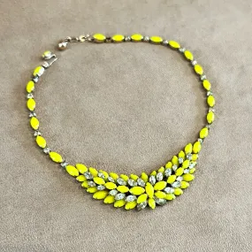 Vintage Yellow Crystal Necklace by Kramer