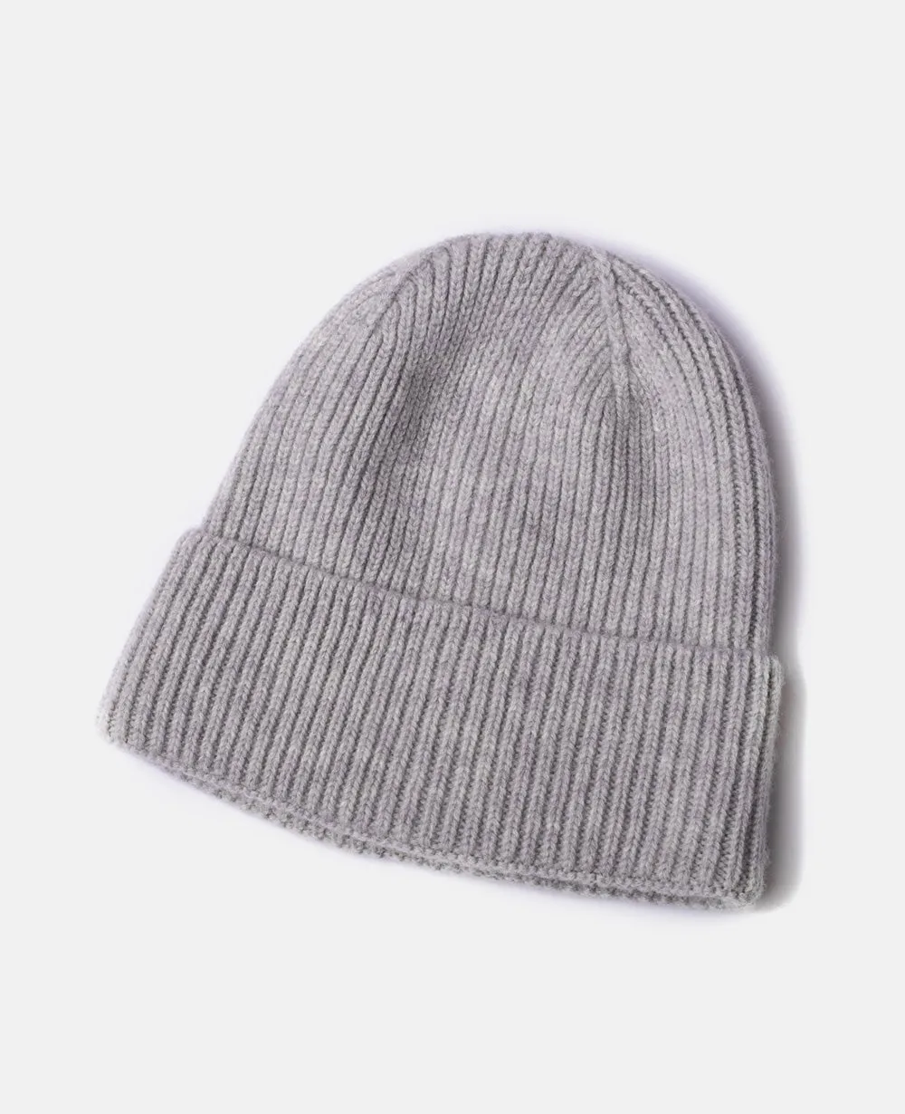 WOLL-KASCHMIR MÜTZE "LILLE" LIGHT GREY