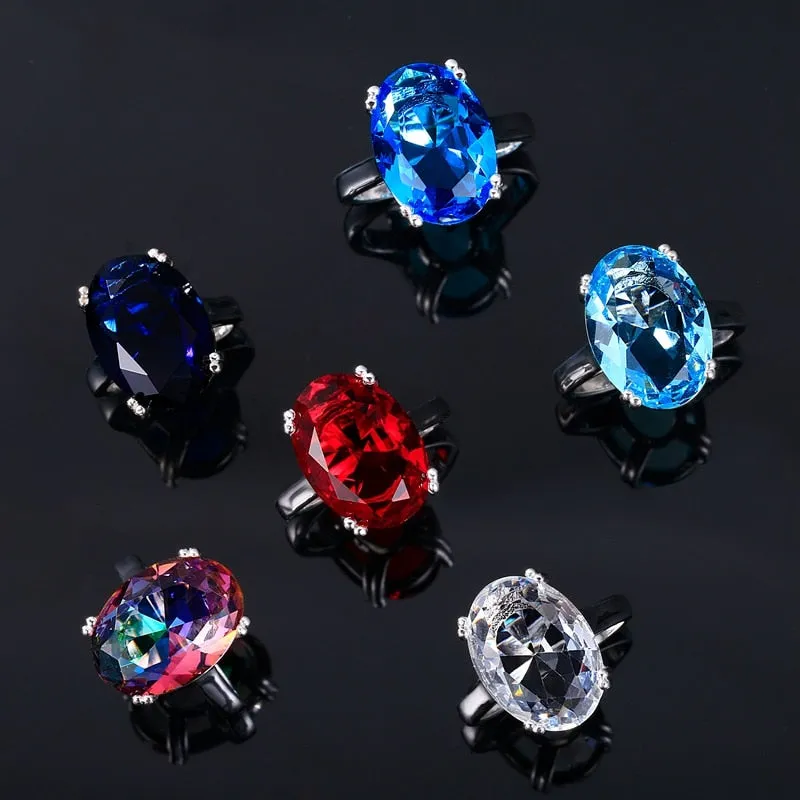 Women's Mystic Fire Rainbow Topaz Rings