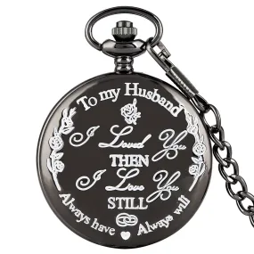 YouBella Pocket Watch Pendant with Chain for Husband Unique Memorable Gift Dual Purpose Stainless Steel Clock for Men