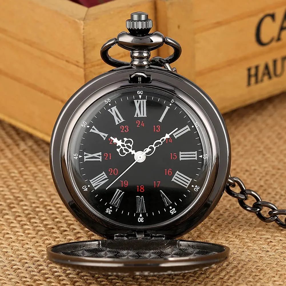 YouBella Pocket Watch Pendant with Chain for Husband Unique Memorable Gift Dual Purpose Stainless Steel Clock for Men