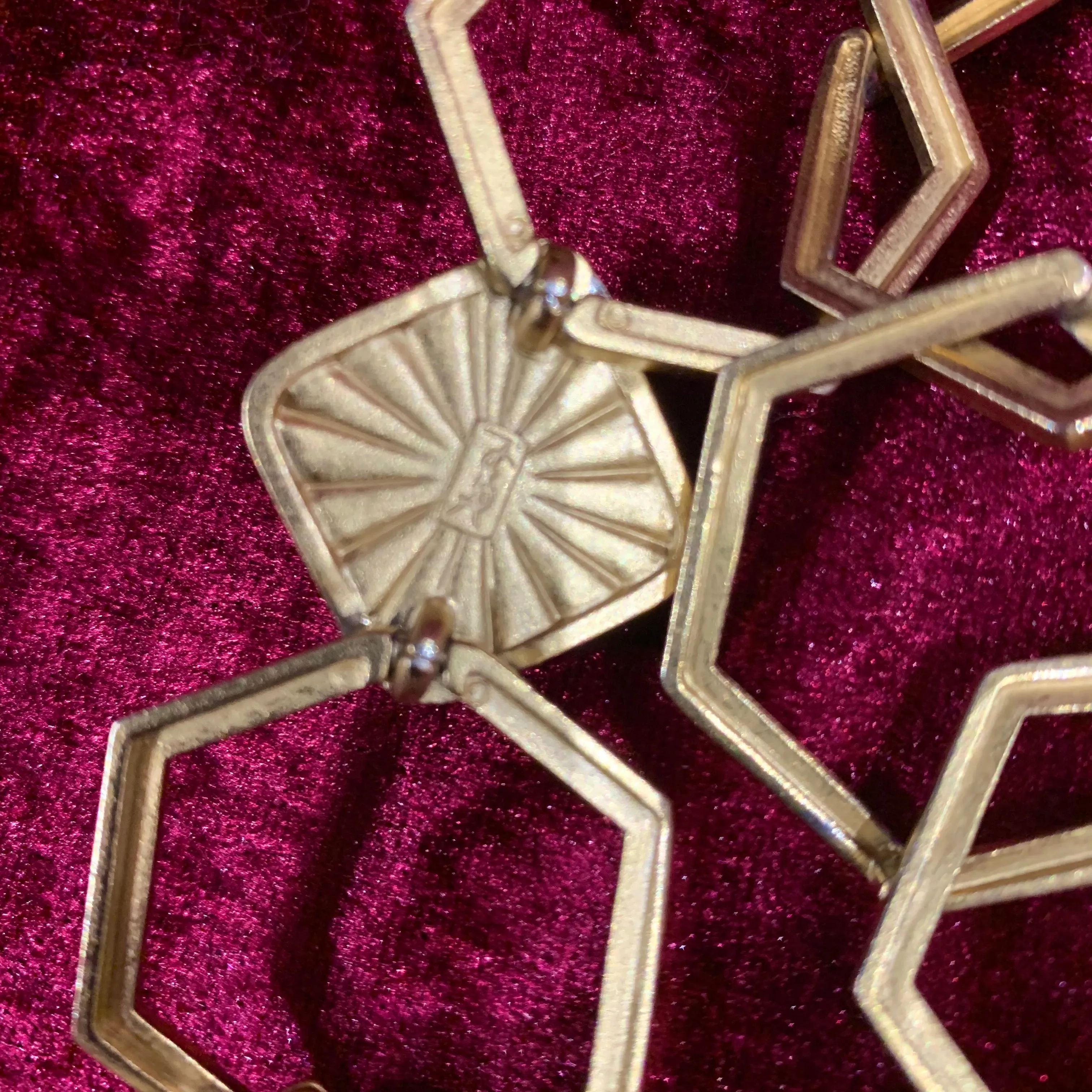 Yves Saint Laurent Long purple chain necklace