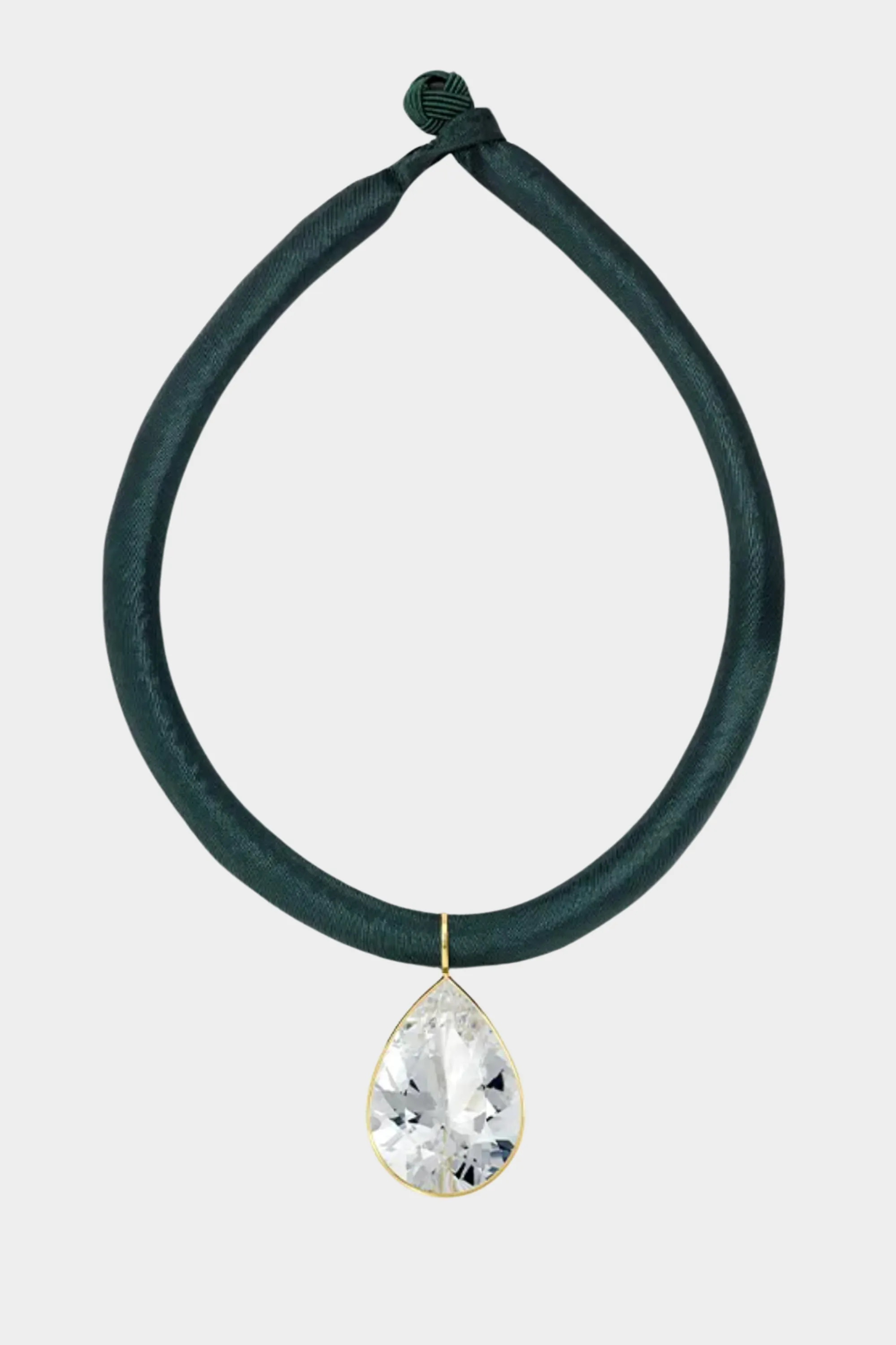 Yvonne Rock Crystal Necklace, Green