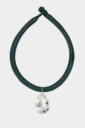 Yvonne Rock Crystal Necklace, Green